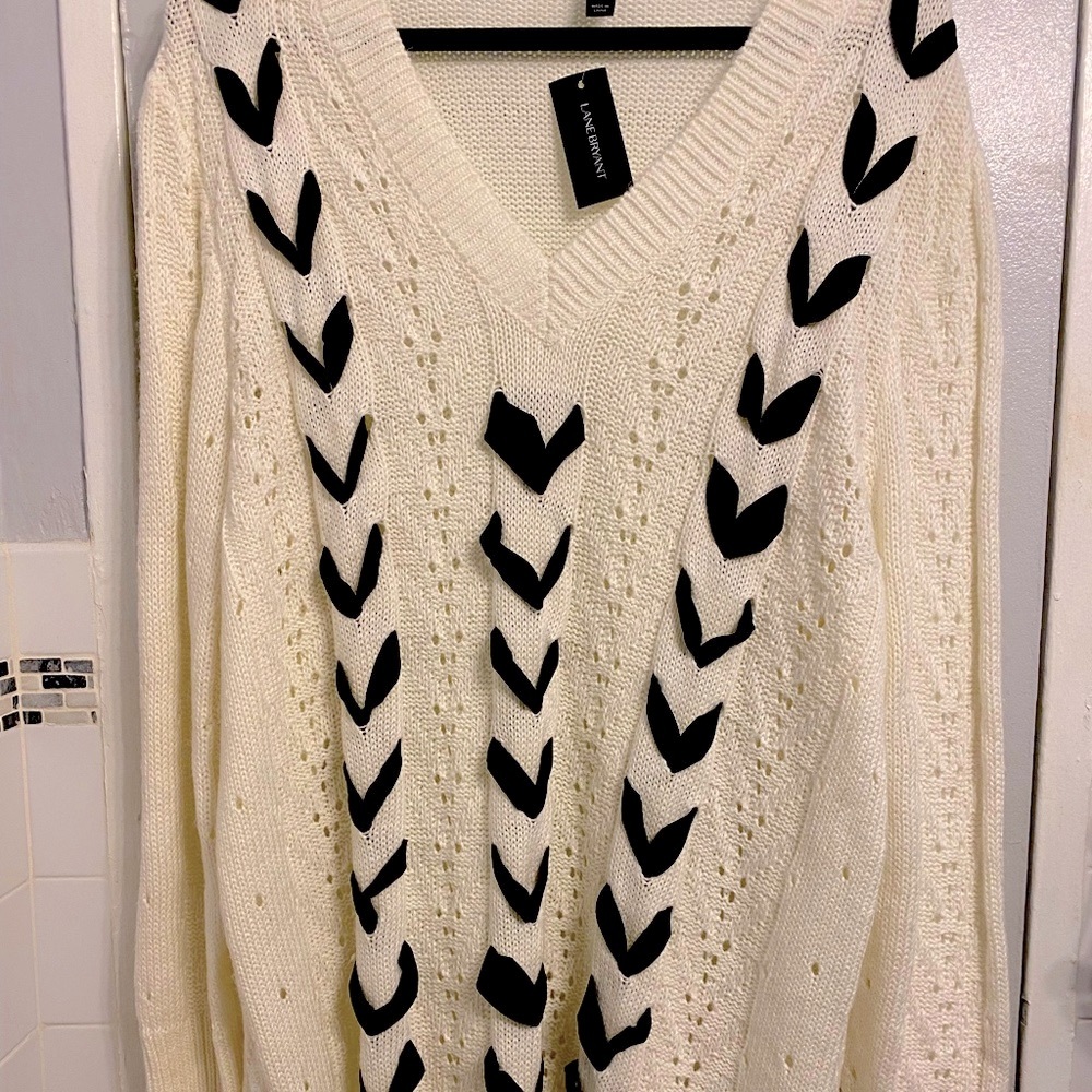 Lane Bryant NWT plus size cream sweater 26/28